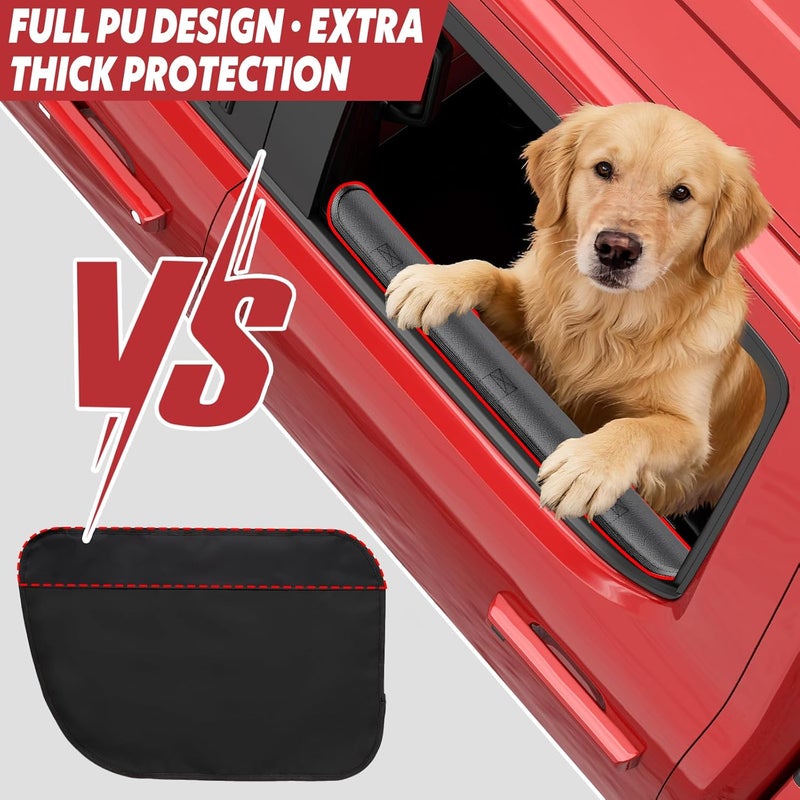 Surfcabin Dog Car Door Protector – 20% Larger Design for Trucks & Large SUVs, 2 Packs PU Material Thickened Waterproof Door Panel Covers, Protects Doors from Dog Scratching - Image 3